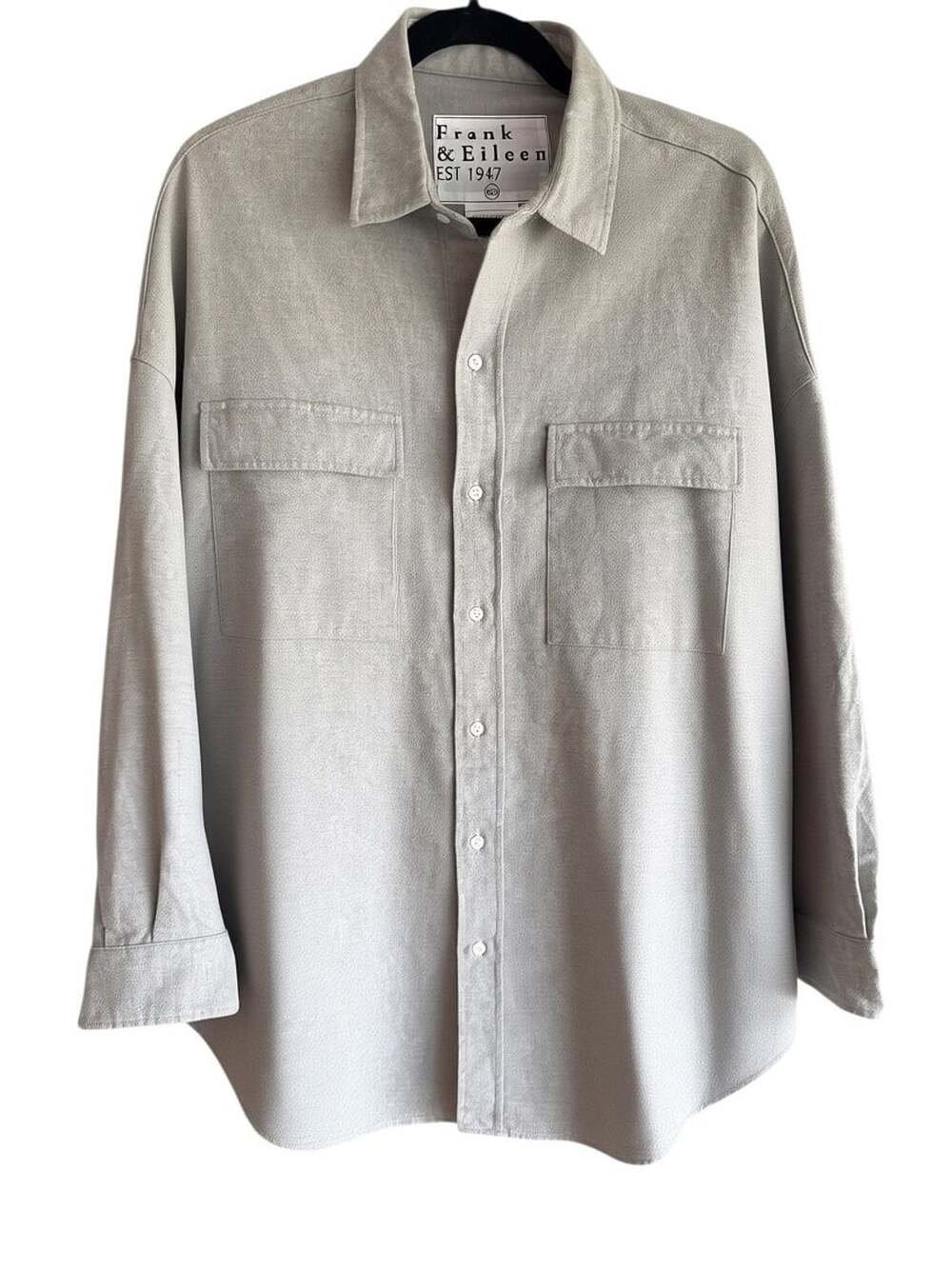 Frank & Eileen McLoghlin Utility Button-Down Shirt Gray Melange Flannel
